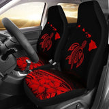 Hawaii Map Plumeria Polynesian Red Turtle Car Set Covers - New - Awesome 091114 - YourCarButBetter