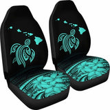Hawaii Map Plumeria Polynesian Turquoise Turtle Car Set Covers - New - Awesome 091114 - YourCarButBetter