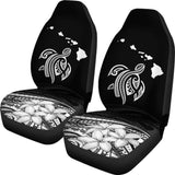 Hawaii Map Plumeria Polynesian White Turtle Car Set Covers - New - Awesome 091114 - YourCarButBetter