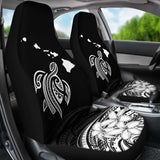 Hawaii Map Plumeria Polynesian White Turtle Car Set Covers - New - Awesome 091114 - YourCarButBetter