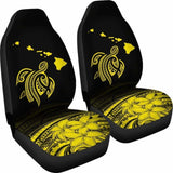 Hawaii Map Plumeria Polynesian Yellow Turtle Car Set Covers - New - Awesome 091114 - YourCarButBetter