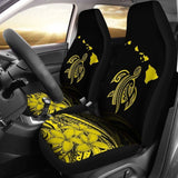 Hawaii Map Plumeria Polynesian Yellow Turtle Car Set Covers - New - Awesome 091114 - YourCarButBetter