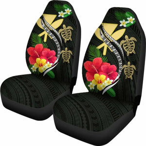 Hawaii Map Turtle Hibiscus Plumeria Polynesian - Car Seat Covers New Awesome 091114 - YourCarButBetter