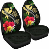 Hawaii Map Turtle Hibiscus Plumeria Polynesian - Car Seat Covers New Awesome 091114 - YourCarButBetter