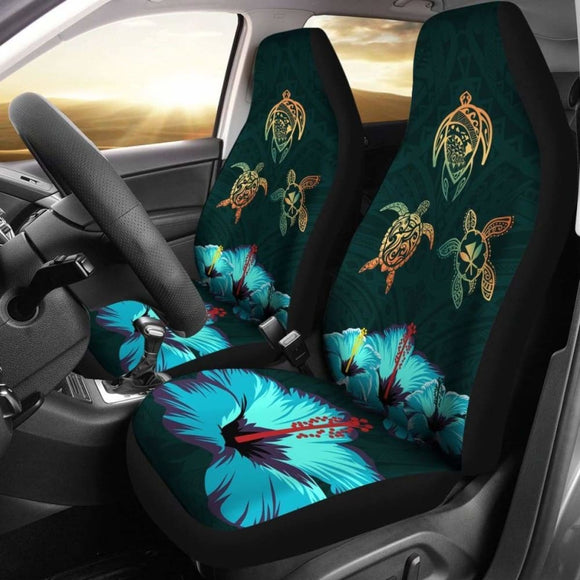 Hawaii Map Turtle Hibiscus Polynesian Luxury Car Seat Covers - Honu Ohana - New - 091114 - YourCarButBetter