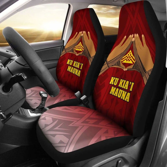 Hawaii Mauna Kea Car Seat Covers - Hand Sign Symbol - 105905 - YourCarButBetter
