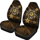 Hawaii Mix Polynesian Turtle Plumeria Car Seat Covers - Brown - 091114 - YourCarButBetter