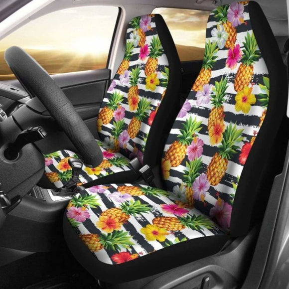 Hawaii Pineapple Hibiscus Car Seat Covers 232125 - YourCarButBetter