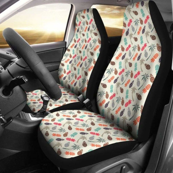 Hawaii Pineapple Palm Tree Car Seat Covers H5 153908 - YourCarButBetter