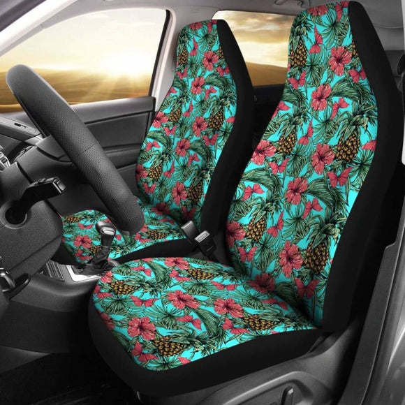 Hawaii Pineapple Tropical Hibiscus Car Seat Covers 7 232125 - YourCarButBetter