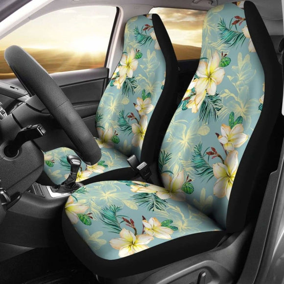 Hawaii Plumeria Palm Leaf Car Seat Covers Amazing 105905 - YourCarButBetter