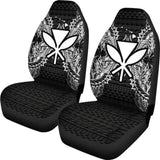 Hawaii Polynesia Car Seat Cover Map Black 105905 - YourCarButBetter