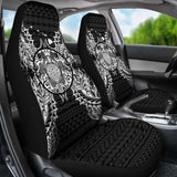 Hawaii Polynesia Car Seat Cover - Sea Turtle Map Black - 105905 - YourCarButBetter