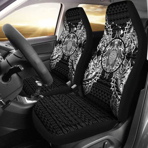 Hawaii Polynesia Car Seat Cover - Sea Turtle Map Black - 105905 - YourCarButBetter