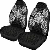 Hawaii Polynesia Car Seat Cover - Sea Turtle Map Black - 105905 - YourCarButBetter