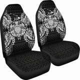 Hawaii Polynesia Car Seat Cover - Sea Turtle Map Black - 105905 - YourCarButBetter