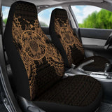 Hawaii Polynesia Car Seat Cover - Sea Turtle Map Gold - 105905 - YourCarButBetter