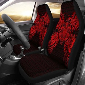 Hawaii Polynesia Car Seat Cover - Sea Turtle Map Red - 105905 - YourCarButBetter