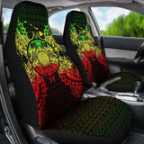 Hawaii Polynesia Car Seat Cover - Sea Turtle Map Reggae - 105905 - YourCarButBetter