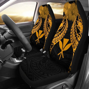 Hawaii Polynesian Car Seat Covers Pride Seal And Hibiscus Gold - 232125 - YourCarButBetter