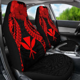 Hawaii Polynesian Car Seat Covers Pride Seal And Hibiscus Red - 232125 - YourCarButBetter