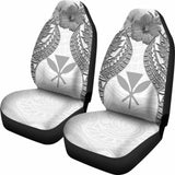 Hawaii Polynesian Car Seat Covers Pride Seal And Hibiscus White - 232125 - YourCarButBetter