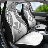 Hawaii Polynesian Car Seat Covers Pride Seal And Hibiscus White - 232125 - YourCarButBetter