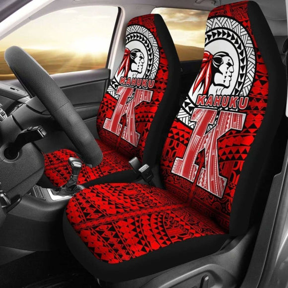 Hawaii Polynesian Car Seat Covers - Red Raider Kahuku - 105905 - YourCarButBetter