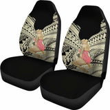 Hawaii Polynesian Hula Girl Wearing Plumeria Car Seat Covers 105905 - YourCarButBetter