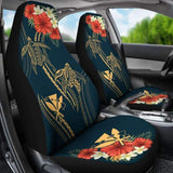 Hawaii Polynesian Turtle Hibiscus Car Set Cover - 091114 - YourCarButBetter