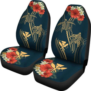 Hawaii Polynesian Turtle Hibiscus Car Set Cover - 091114 - YourCarButBetter