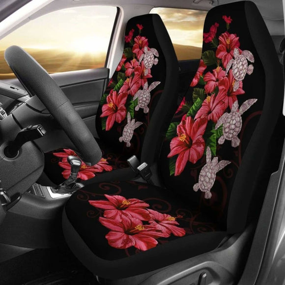 Hawaii Red Hibiscus Turtle Car Seat Covers - New - Ray Style - 091114 - YourCarButBetter