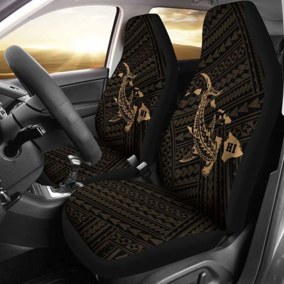 Hawaii Shark Gold Polynesian Car Seat Covers - 1 102802 - YourCarButBetter