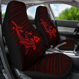 Hawaii Shark Red Polynesian Car Seat Covers - 1 102802 - YourCarButBetter