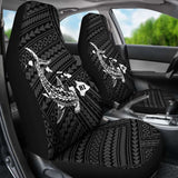 Hawaii Shark White Polynesian Car Seat Covers - 1 102802 - YourCarButBetter