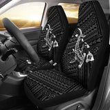 Hawaii Shark White Polynesian Car Seat Covers - 1 102802 - YourCarButBetter