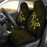 Hawaii Shark Yellow Polynesian Car Seat Covers - 1 102802 - YourCarButBetter