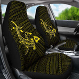 Hawaii Shark Yellow Polynesian Car Seat Covers - 1 102802 - YourCarButBetter