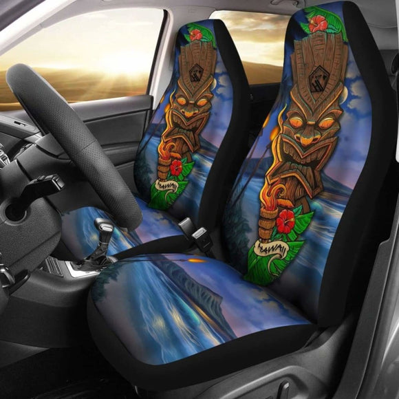 Hawaii Tiki God Hibiscus Car Seat Covers 7 232125 - YourCarButBetter