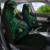 Hawaii Tiki Polynesian Car Seat Cover - Turtle Mix Hibiscus Green Awesome 091114 - YourCarButBetter