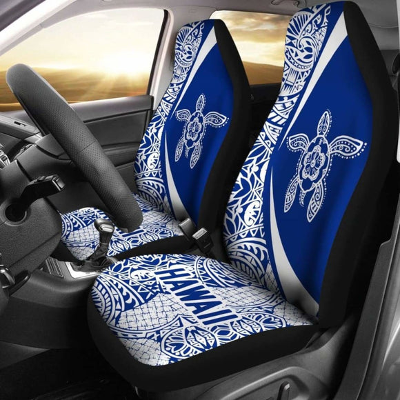 Hawaii Tribal Turtle Hibiscus Car Seat Covers Blue New 091114 - YourCarButBetter