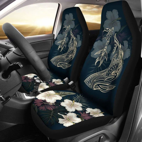 Hawaii Tropical Hibiscus Turtle Shark Aumakua Car Seat Covers - Lucas Style - Blue - New - 091114 - YourCarButBetter