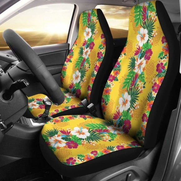 Hawaii Tropical Pineapple Hibiscus Car Seat Covers 232125 - YourCarButBetter