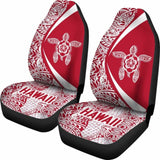 Hawaii Turlte Polynesian Car Seat Covers - Circle Style Red Amazing 105905 - YourCarButBetter