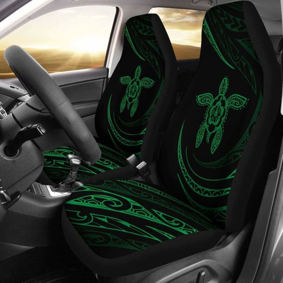 Hawaii Turtle Hibiscus Car Seat Covers - Green - Best Look - 091114 - YourCarButBetter