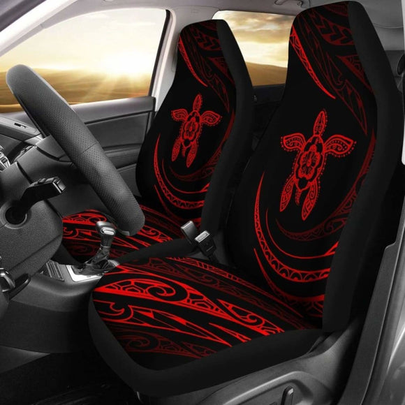 Hawaii Turtle Hibiscus Car Seat Covers - Red - Best Look - 091114 - YourCarButBetter