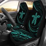 Hawaii Turtle Hibiscus Car Seat Covers - Turquoise - Best Look - 091114 - YourCarButBetter