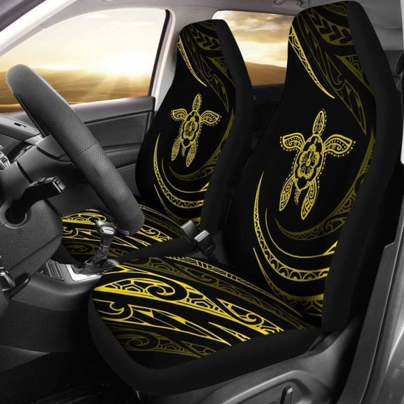 Hawaii Turtle Hibiscus Car Seat Covers - Yellow - Best Look - 091114 - YourCarButBetter