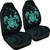 Hawaii Turtle Hibiscus Map Car Seat Covers - Turquoise - New - 091114 - YourCarButBetter