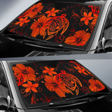 Hawaii Turtle Hibiscus Poly Orange Car Auto Sun Shades 210501 - YourCarButBetter